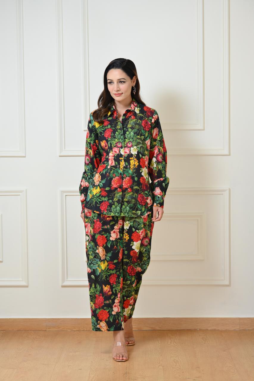 Premium Floral Cotton Co-Ord Set for Women | 100% Pure Cotton