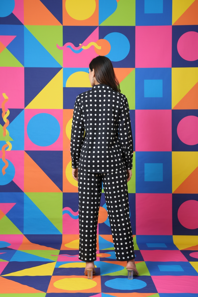 Polka dot coord set - back pose