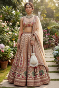 Ivory bridal lehenga - front pose