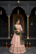 Blush pink bridal lehenga - front pose